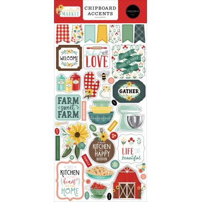 Carta Bella Sunflower Market Sticker - Chipboard Accents